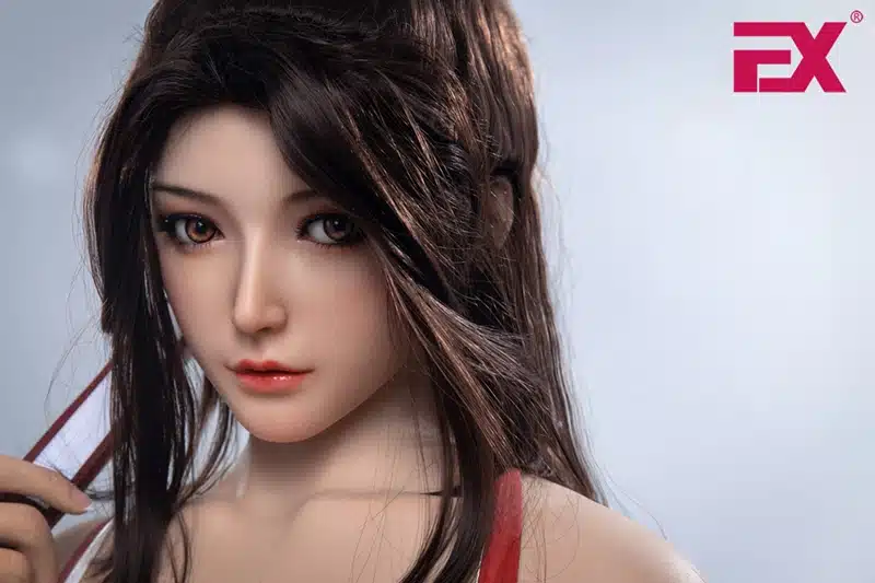 Bannière EX-DOLL présentant des poupées réalistes en silicone platine